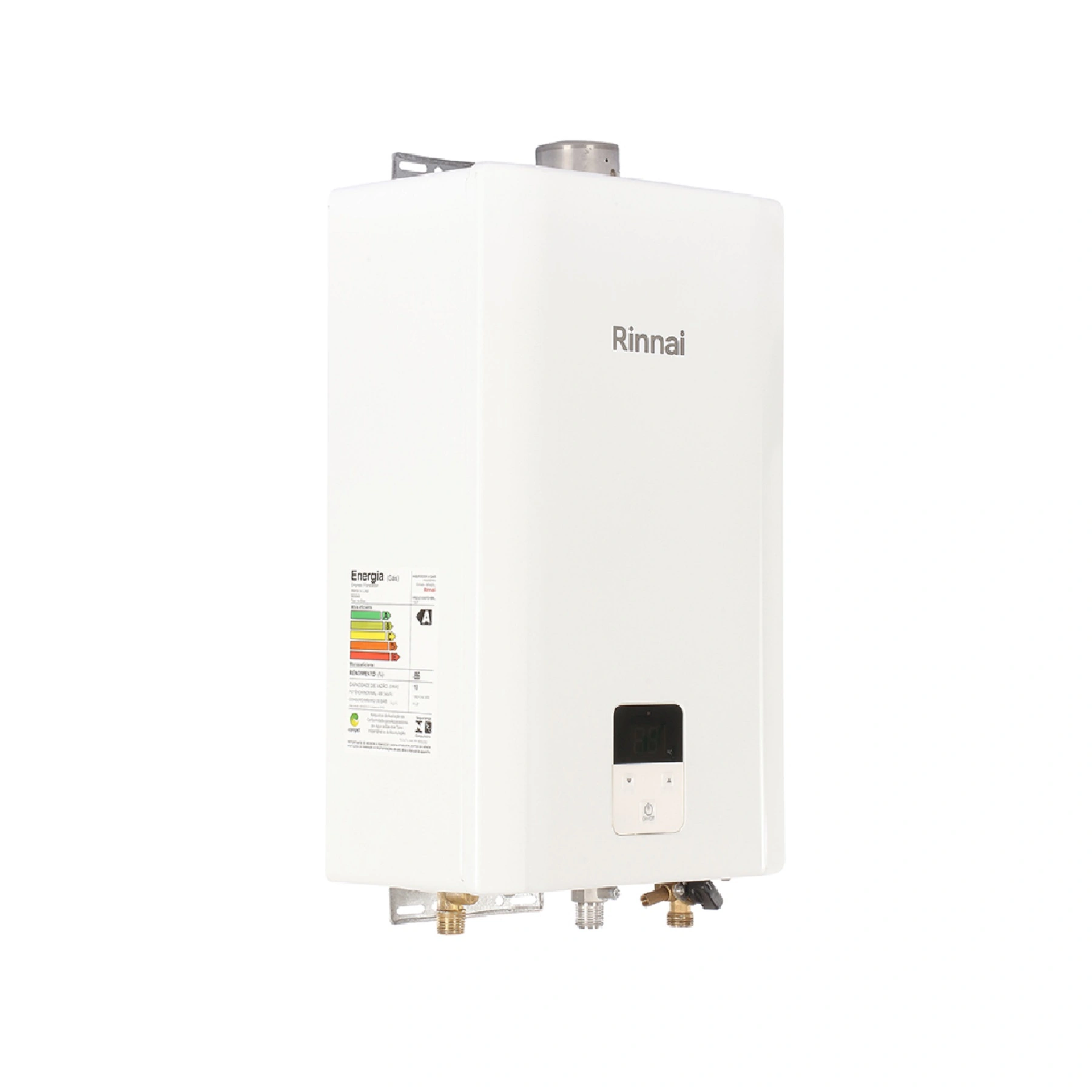 Aquecedor de Água a Gás Rinnai 10L/min GLP Branco Digital Bivolt