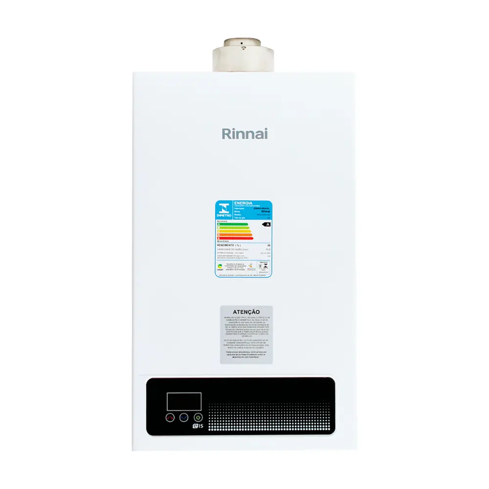 Aquecedor De Água A Gás Rinnai 15 Litros E15 FFH GLP (Fluxo Balanceado)