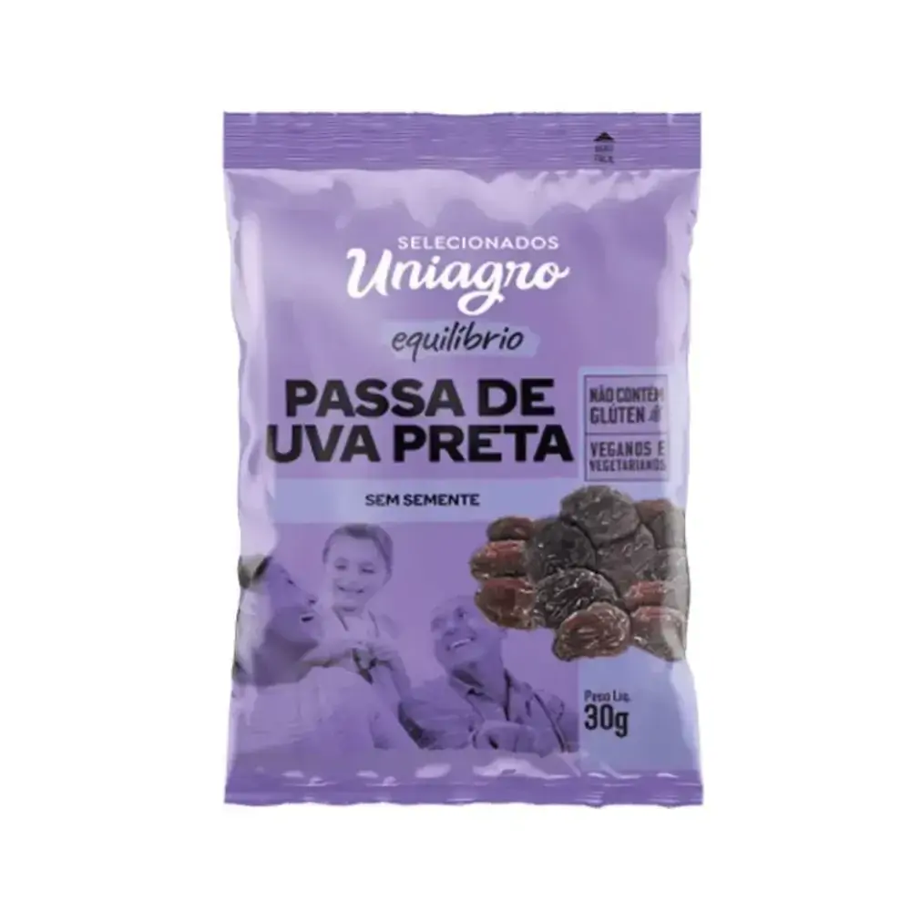 Uniagro Passas Preta 30g
