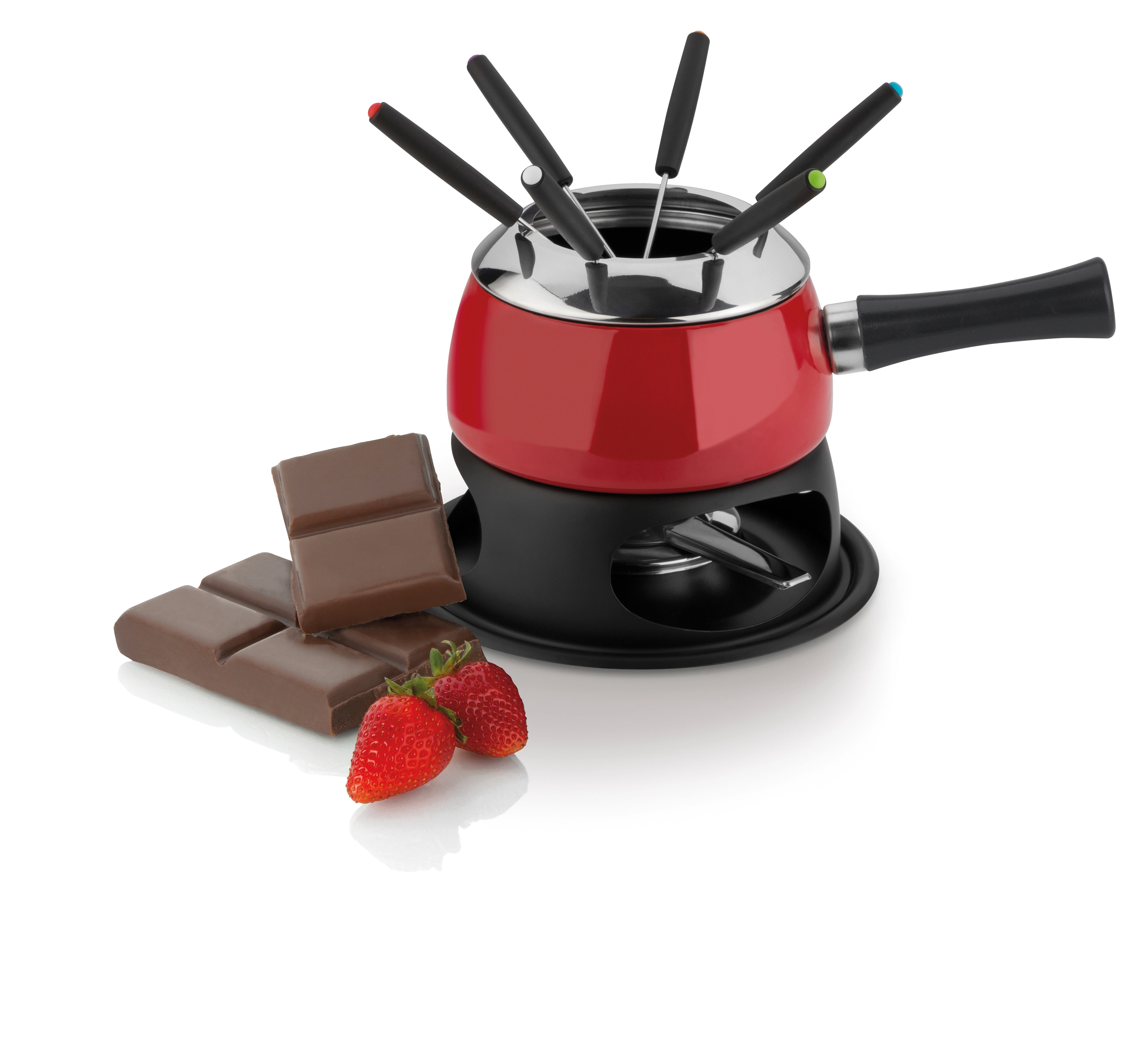 Conjunto Para Fondue Vermelho Cervinia 1,8L 12pçs Forma Inox