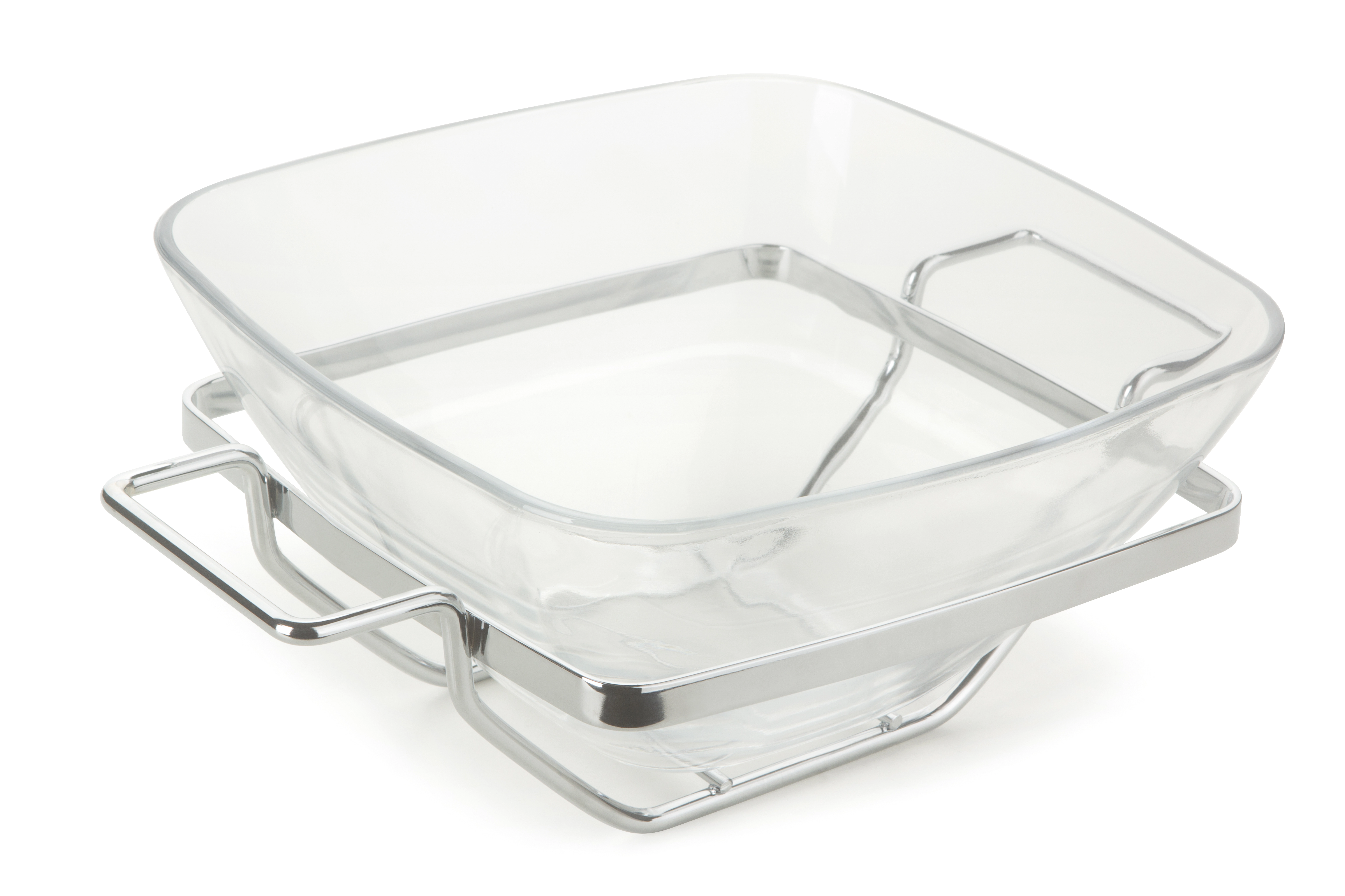 Saladeira Multiuso Quadrada Suporte De Inox 1,8 L Forma