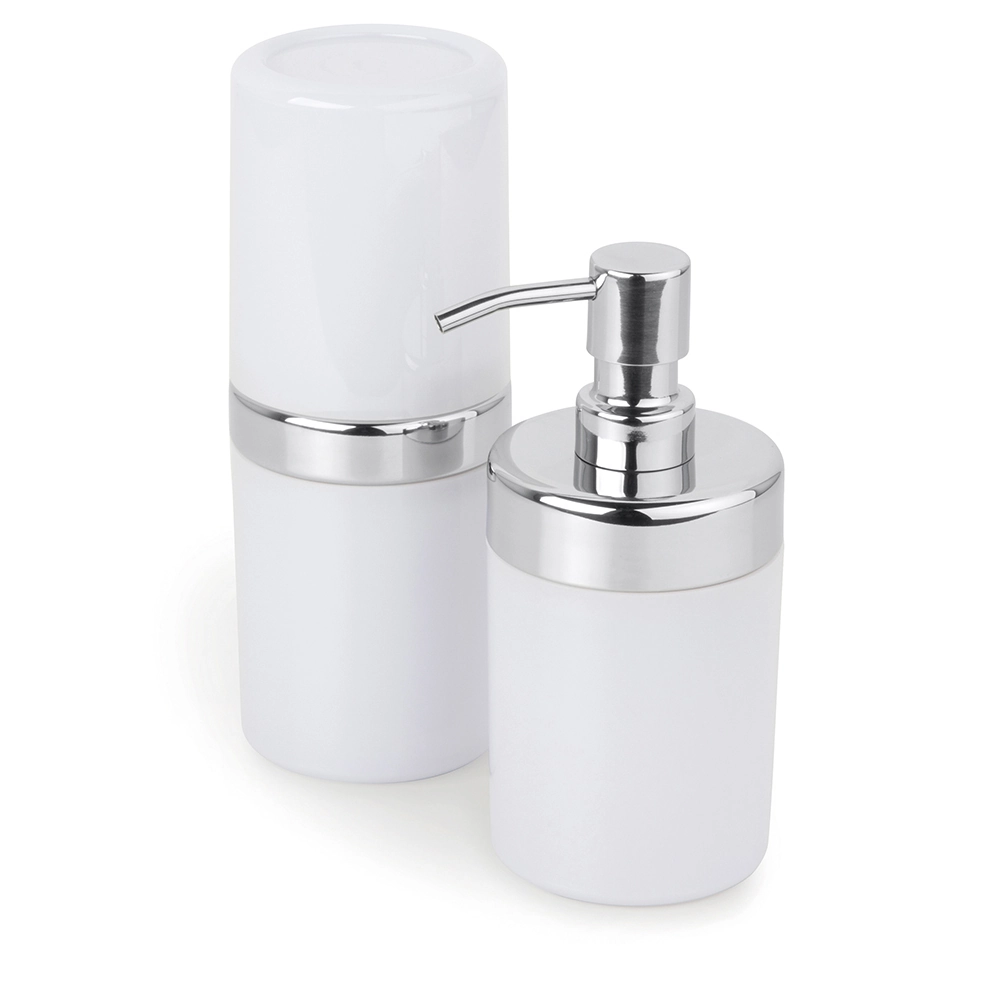 Conjunto p/ Banheiro Duo Lavabo 2 pcs Acquaset Branco Forma
