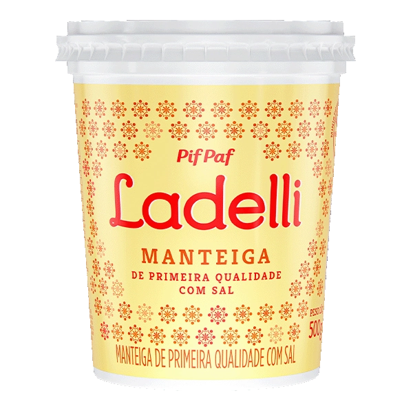 Manteiga De Primeira Qualidade Com Sal Pif Paf Ladelli Pote 500g