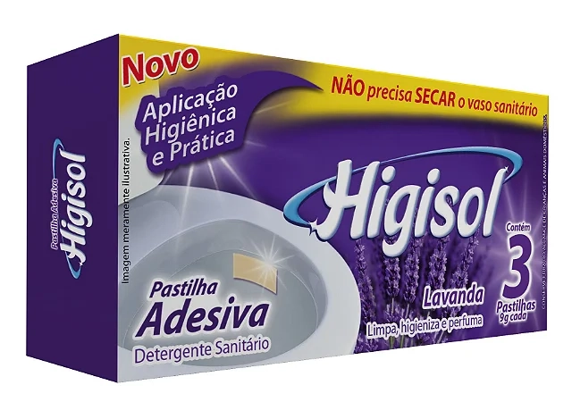 Pastilha Adesiva Lavanda Higisol 3 Unid. 2050015