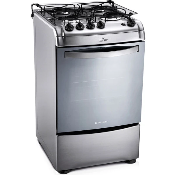 Fogão De Piso Electrolux 52spx 4 Bocas Com Acendimento Automático E Vidro Da Porta Do Forno Removíve