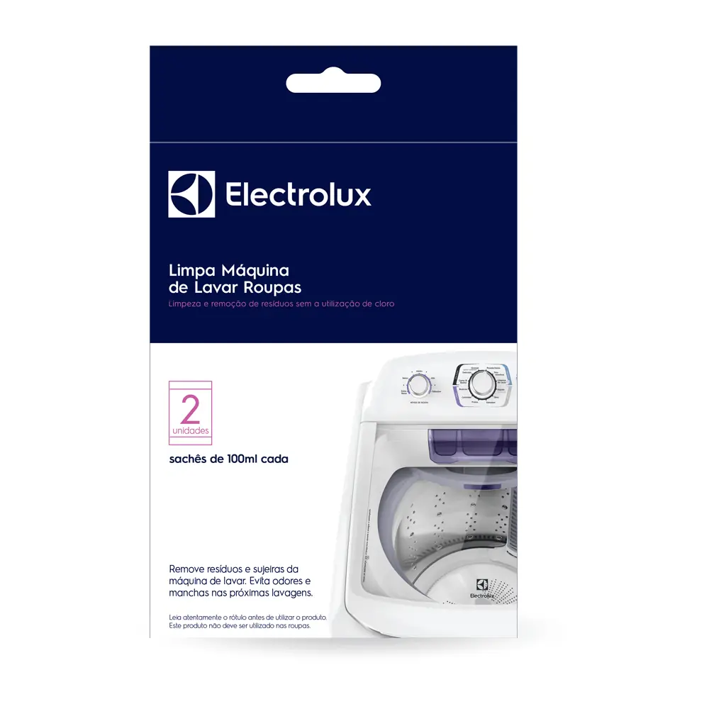 Limpa Máquina De Lavar Roupas Electrolux 200ml Remove Sujeiras E Residuos
