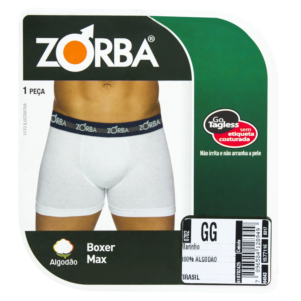 Cueca Boxer Marinho Max Zorba Tamanho Gg