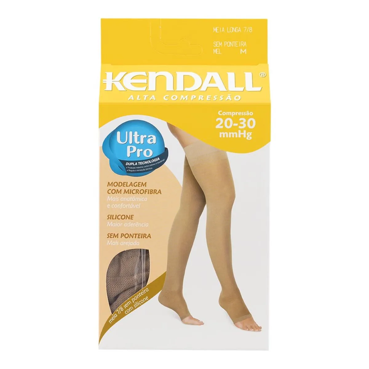 Meia Kendall Alta Comp 7/8 Mel S/ponteira M
