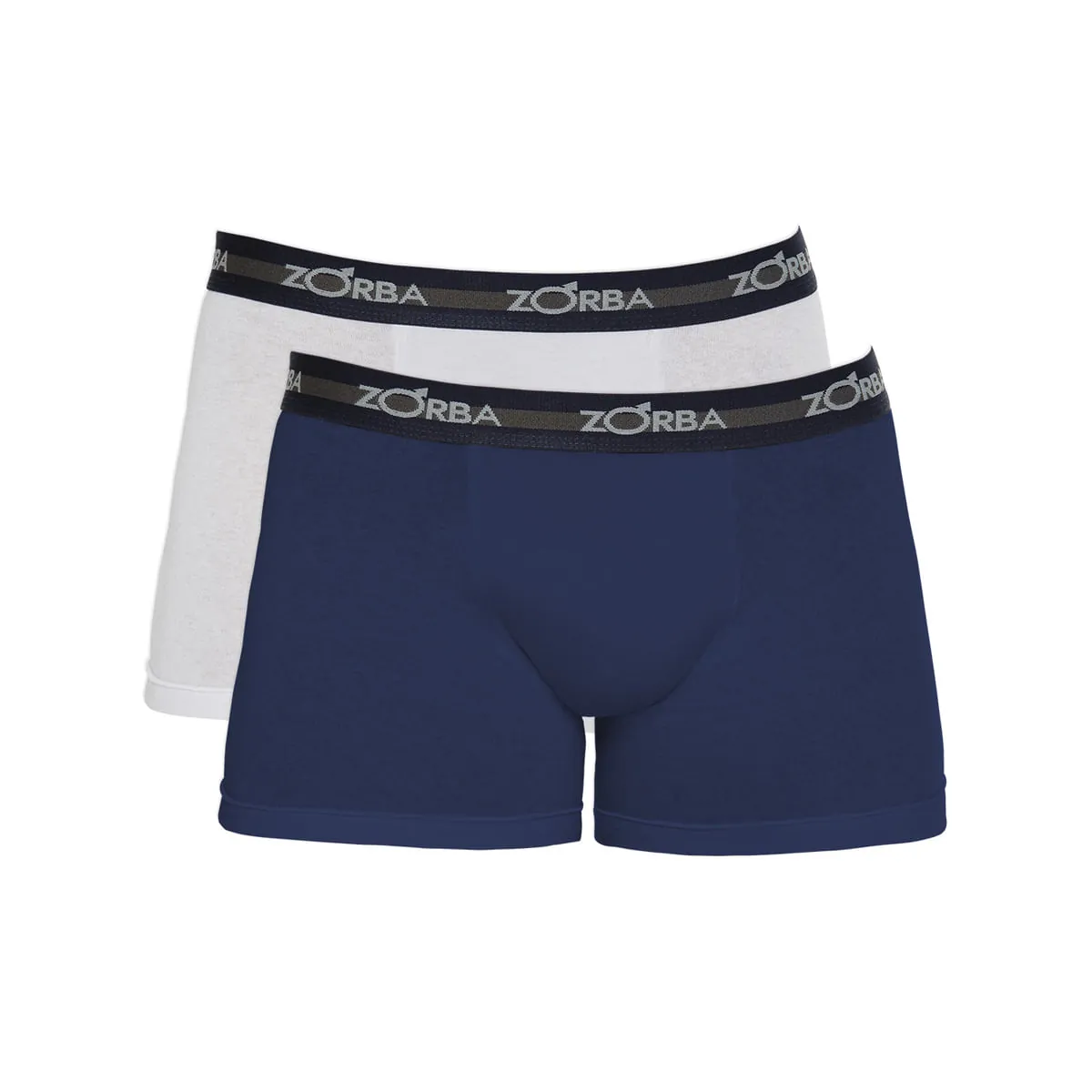 Kit com 2 Cuecas Zorba Max Algodão M Branca/ Marinho