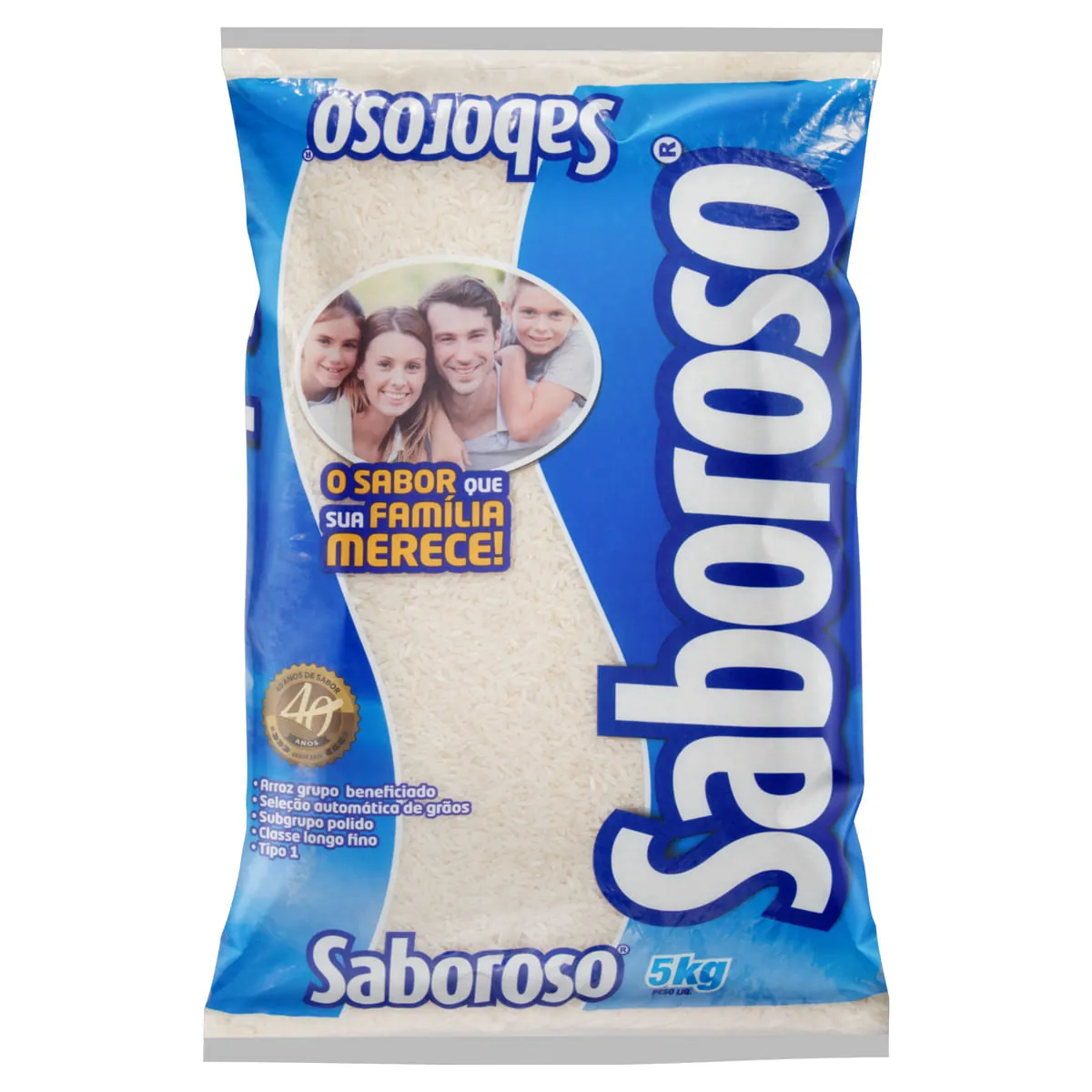 Arroz Branco Tipo 1 Saboroso 5Kg