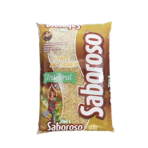 Arroz Integral Saboroso Parboilizado 1kg