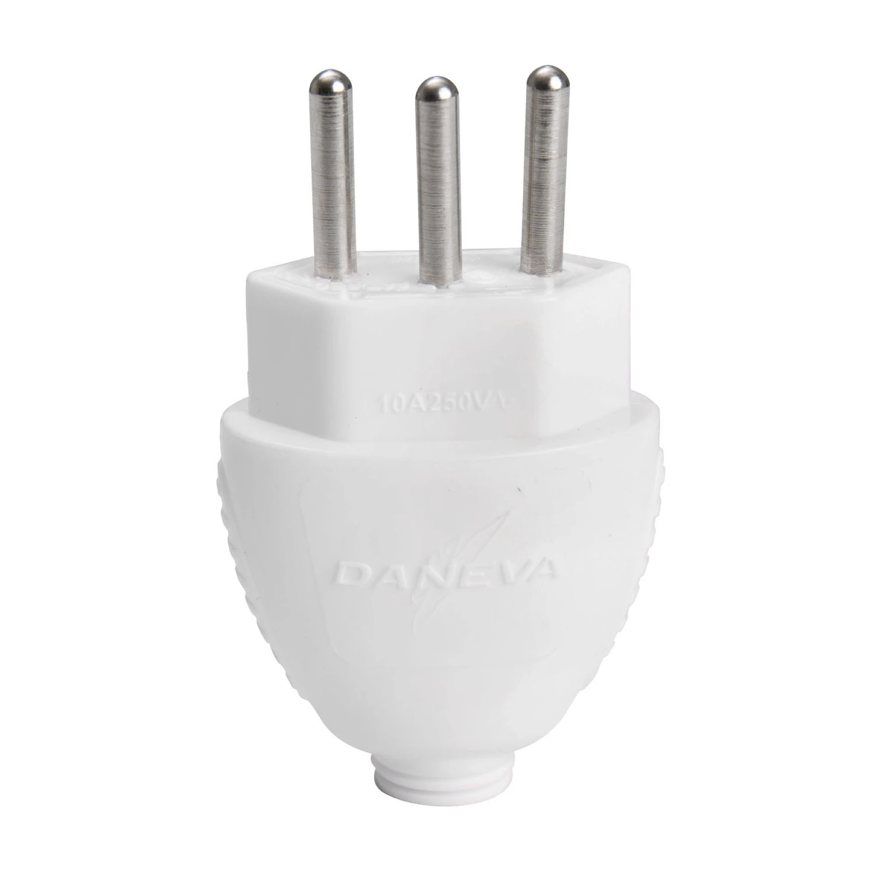 Plugue Desmontável 2P+Terra 10A Branco Daneva