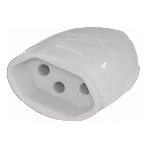 Plugue Fêmea 2P+Terra 20A Branco Daneva