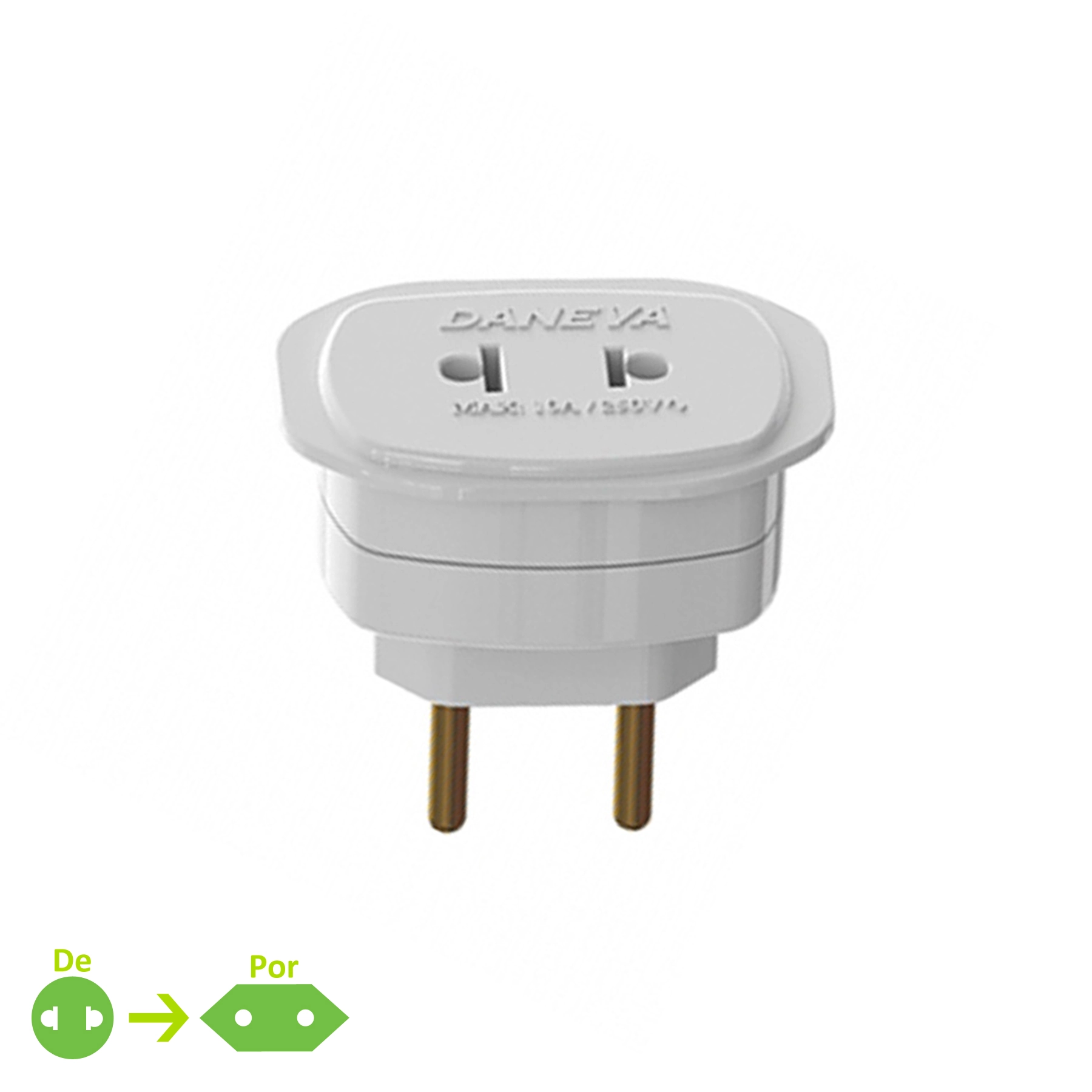 Adaptador De Tomadas Daneva 2p 10a250v Universal
