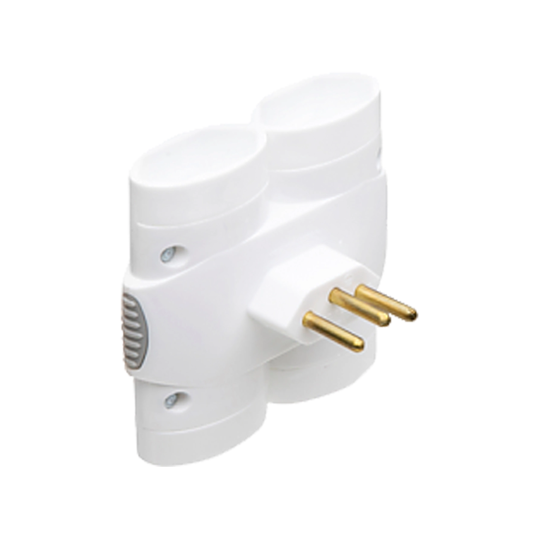 Pino Multiplicador 4 Tomadas 2P T10 Branco FORCE LINE