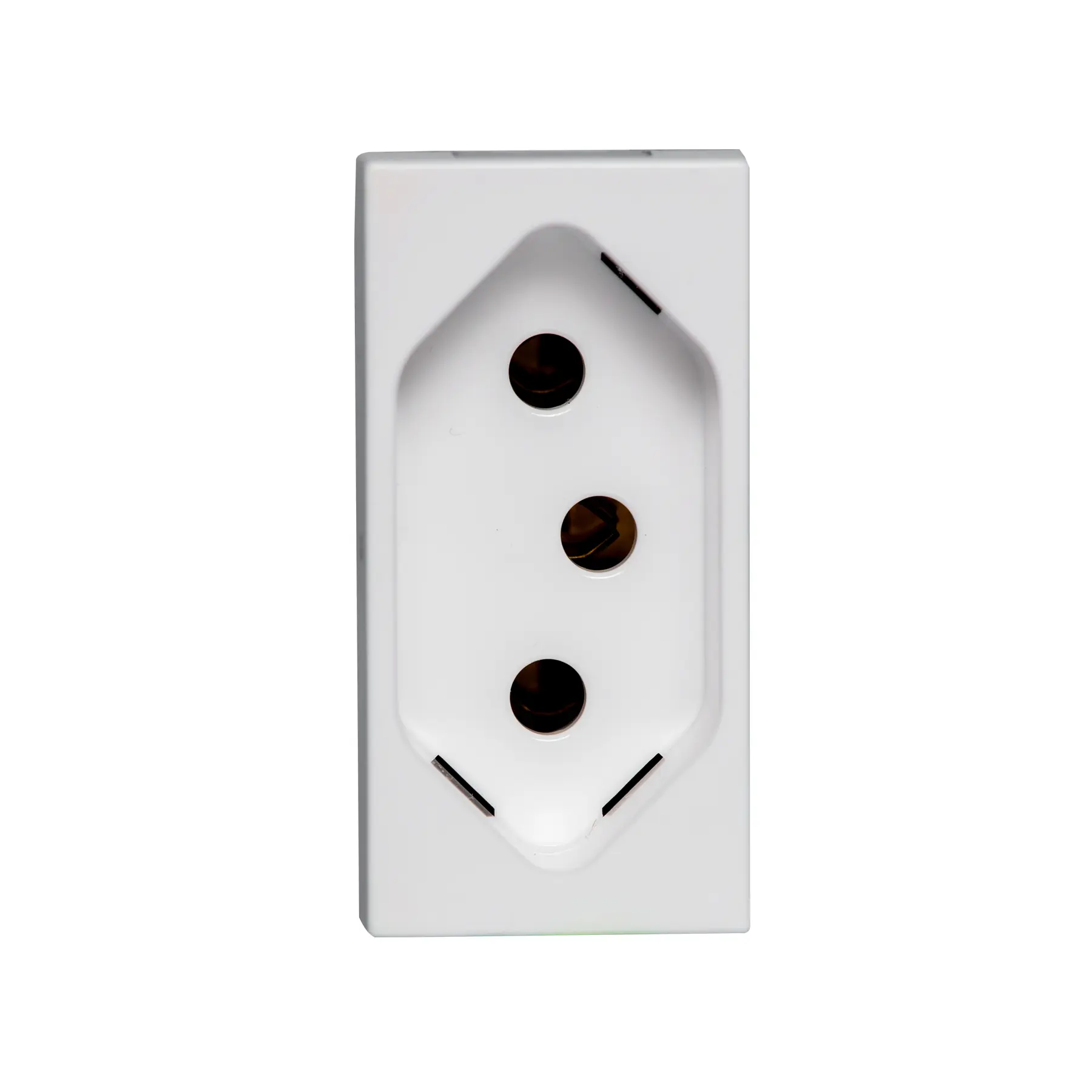 Módulo Tomada Energia 2P+Terra 10A 250V Branco Matix Go