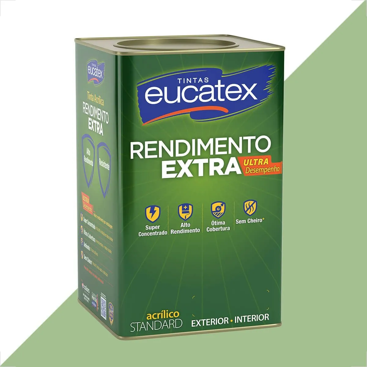 Tinta Latex Eucatex Rendimento Extra Verde Kiwi 18l