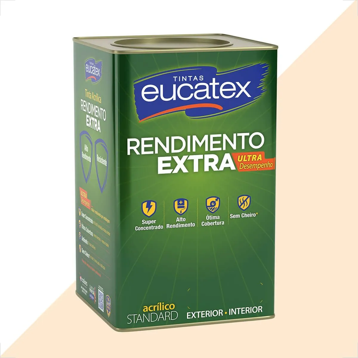 Tinta Latex Eucatex Rendimento Extra Palha 18l