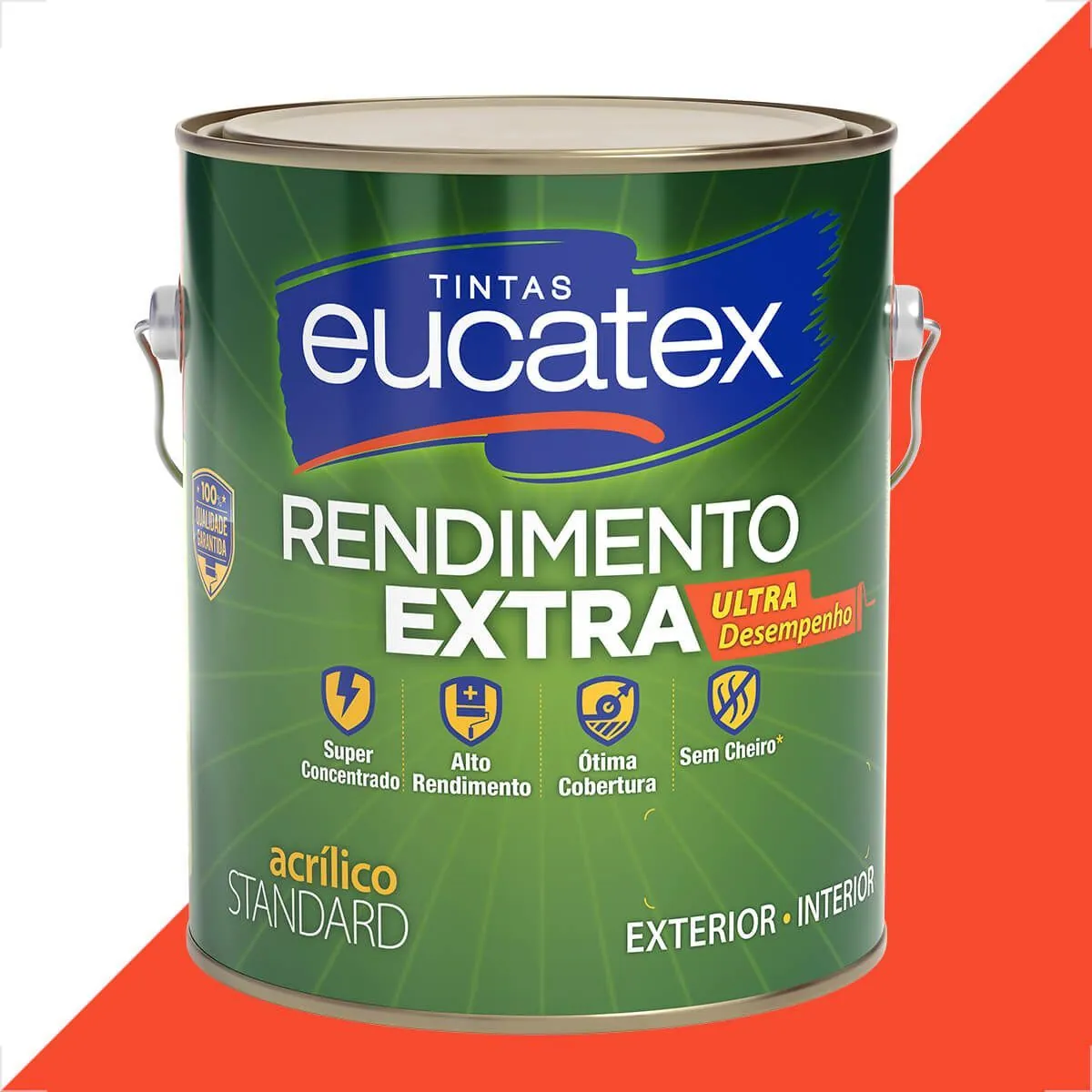 Tinta Latex Eucatex Rendimento Extra Vermelho Cardinal 3600ml