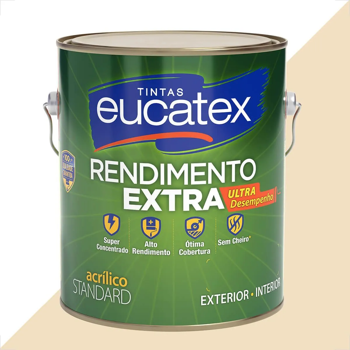 Tinta Latex Eucatex Rendimento Extra Areia 3600ml