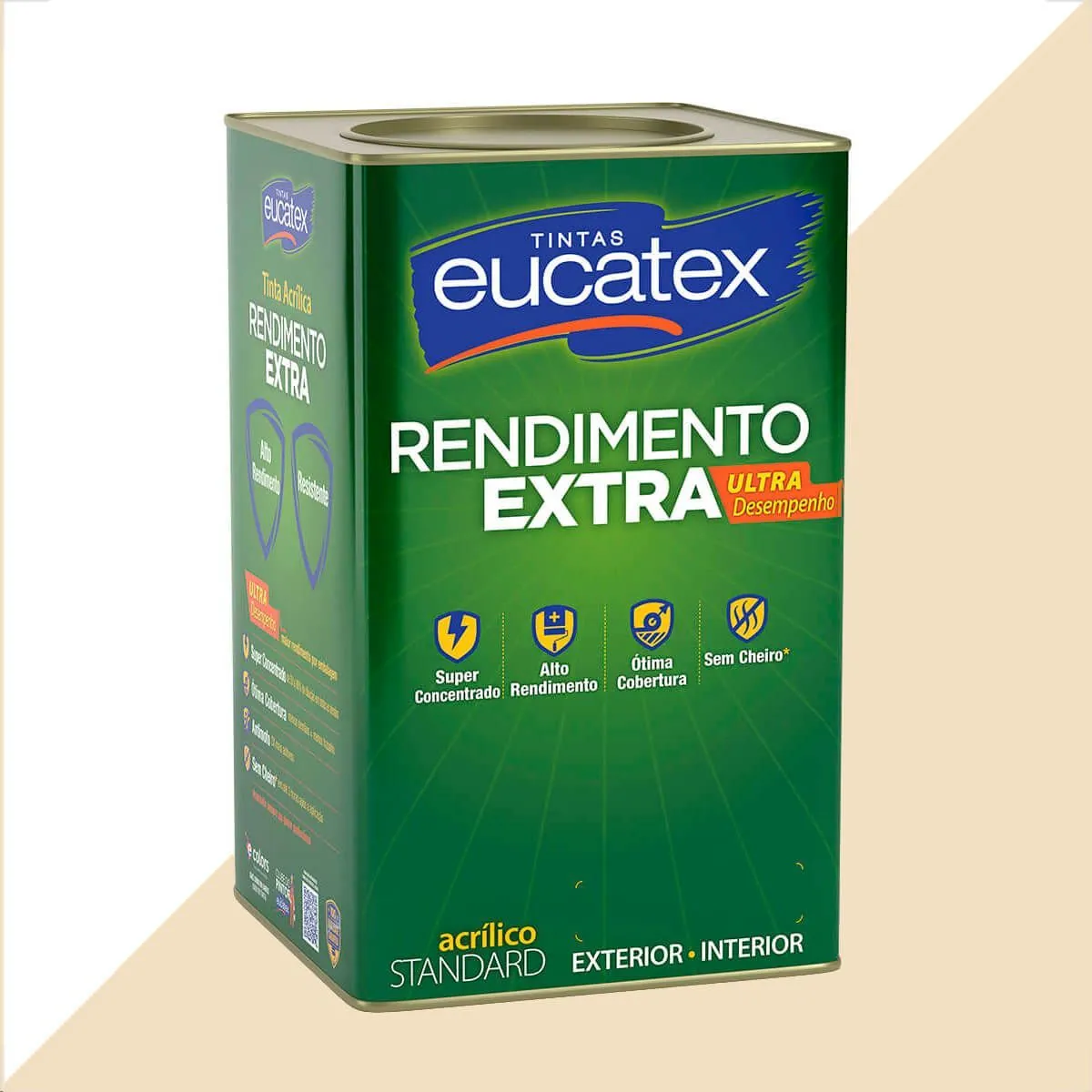 Tinta Latex Eucatex Rendimento Extra Areia 18l