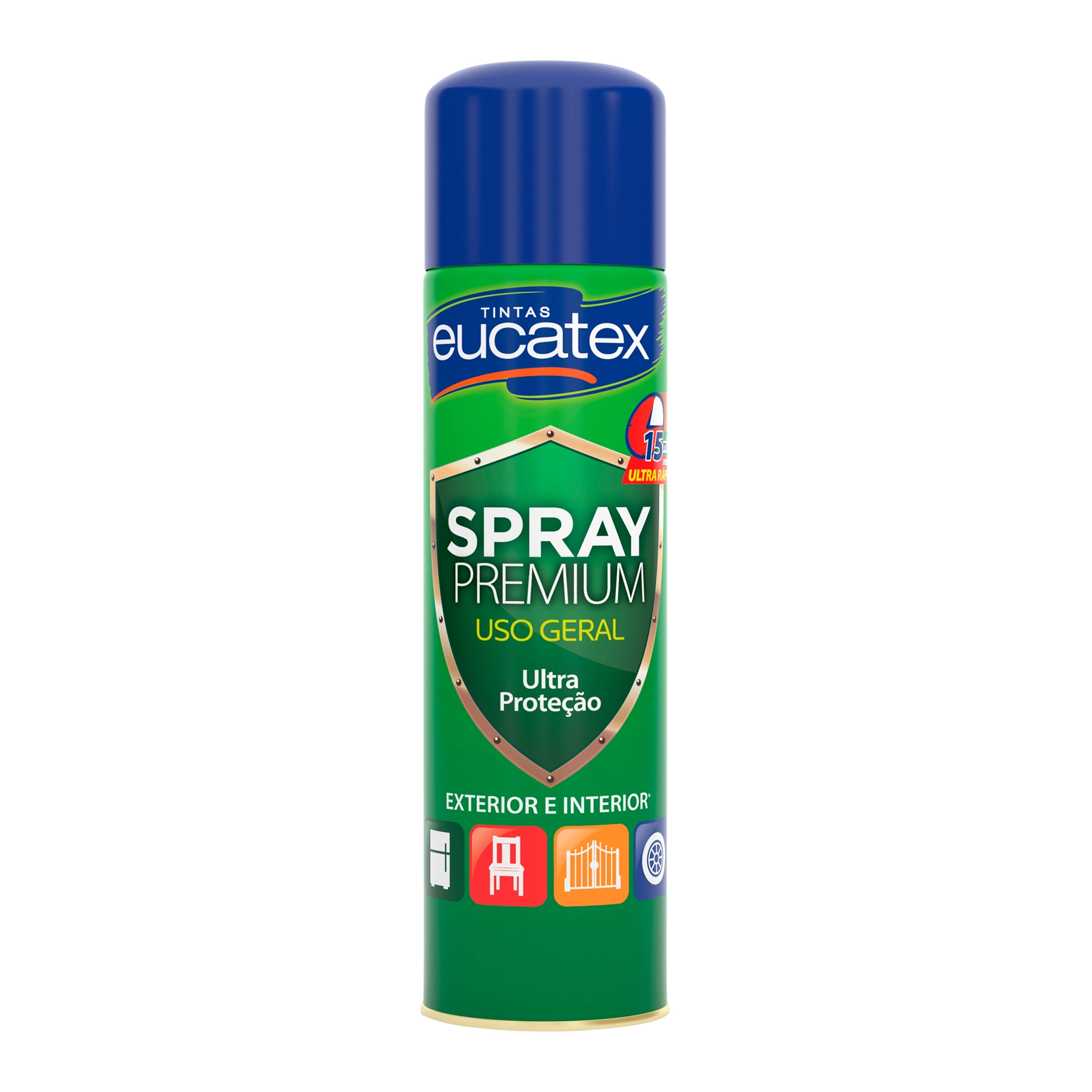Tinta Spray Uso Geral Ultra Proteção Ouro Metálico Eucatex