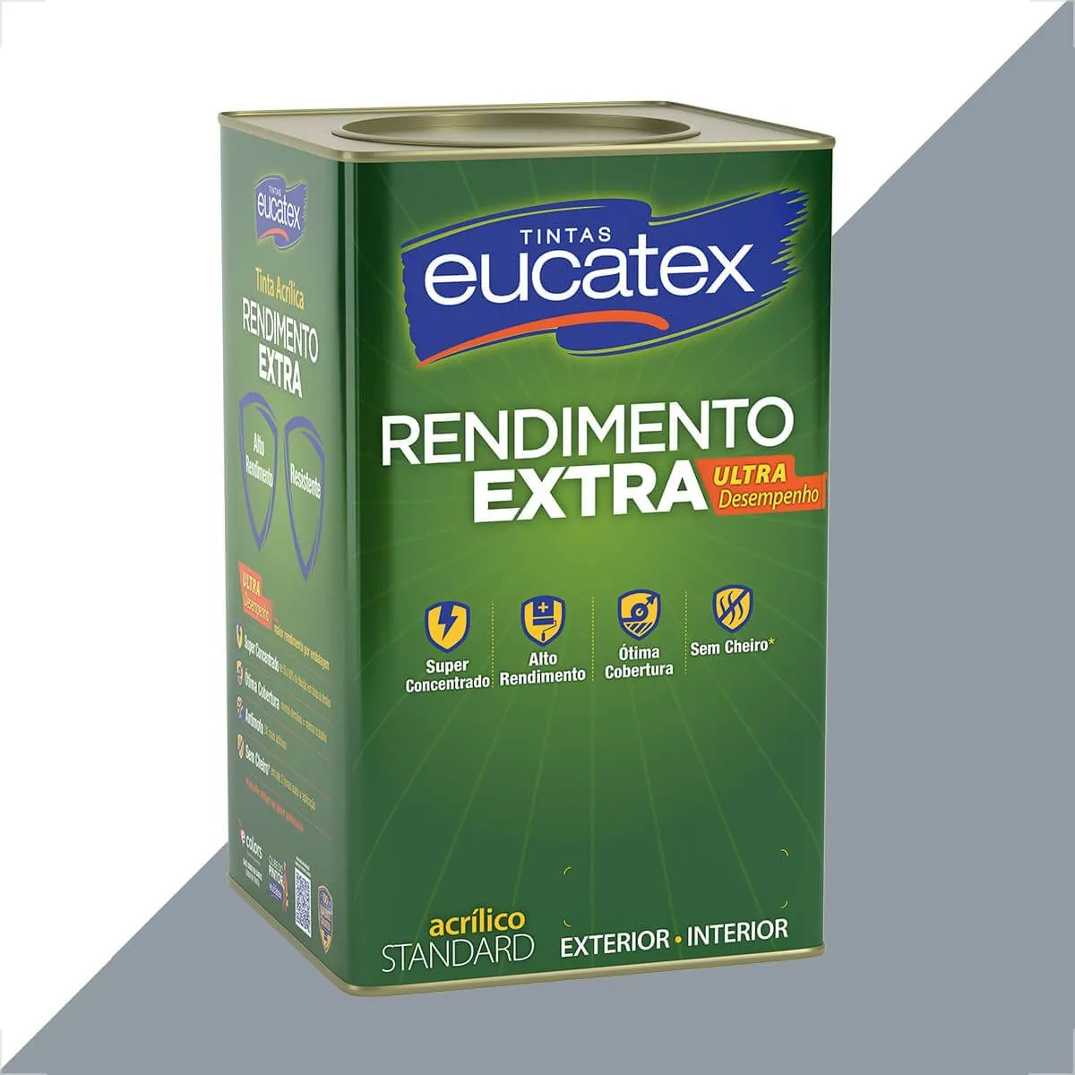Eucatex Acrilico Rendimento Extra Cinza Granizo 18l