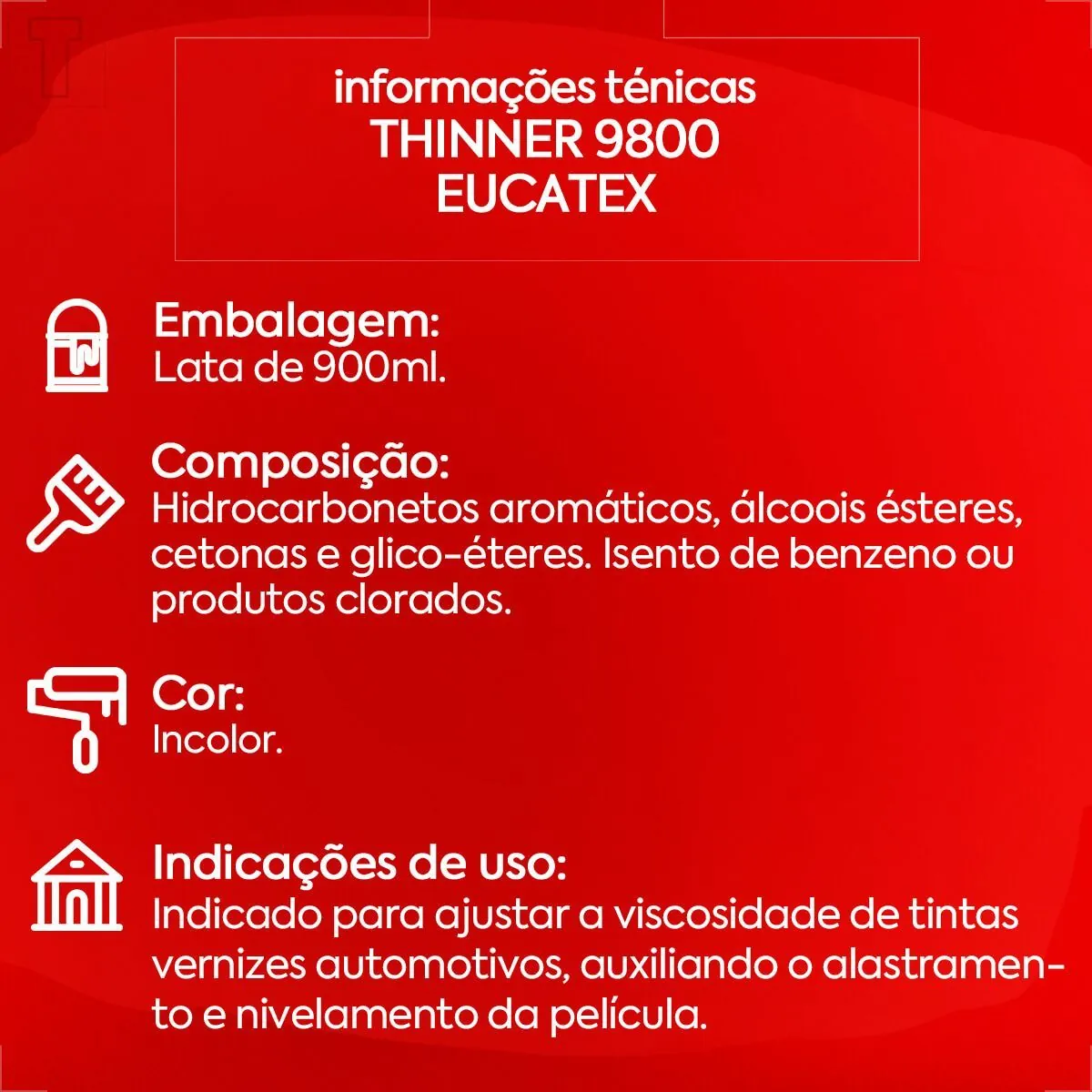Eucatex Thinner 9800 0,900ml