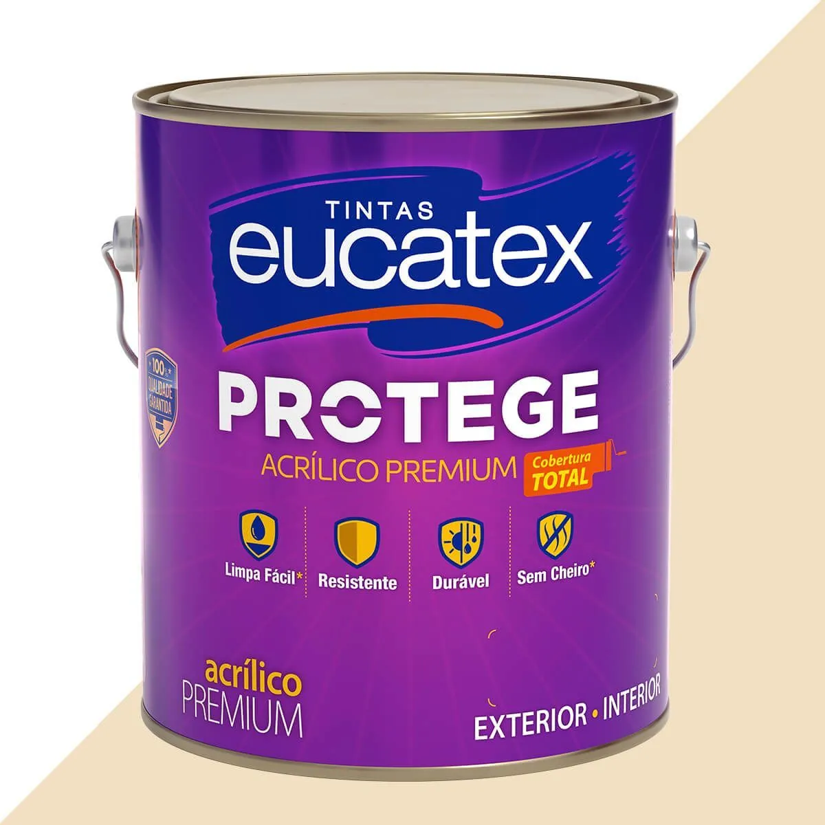 Tinta Latex Eucatex Protege Acrilico Premium Fosco Areia 3600ml