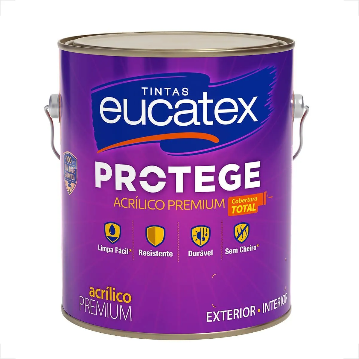 Tinta Latex Eucatex Protege Acrilico Premium Fosco Branco 3600ml