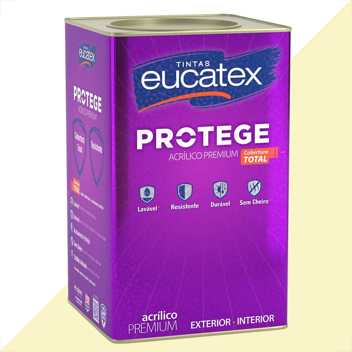 Tinta Latex Eucatex Protege Acrilico Premium Fosco Algodao Egipcio 18l