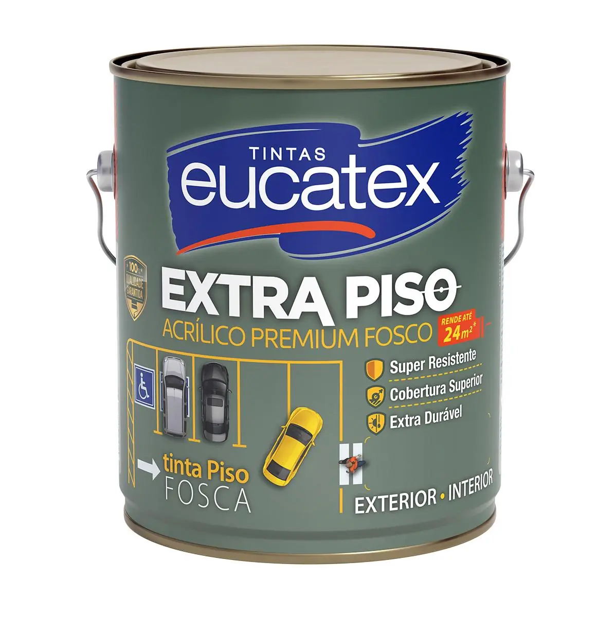 Tinta Eucatex Extra Piso 3600ml Cinza Acrilico Premium