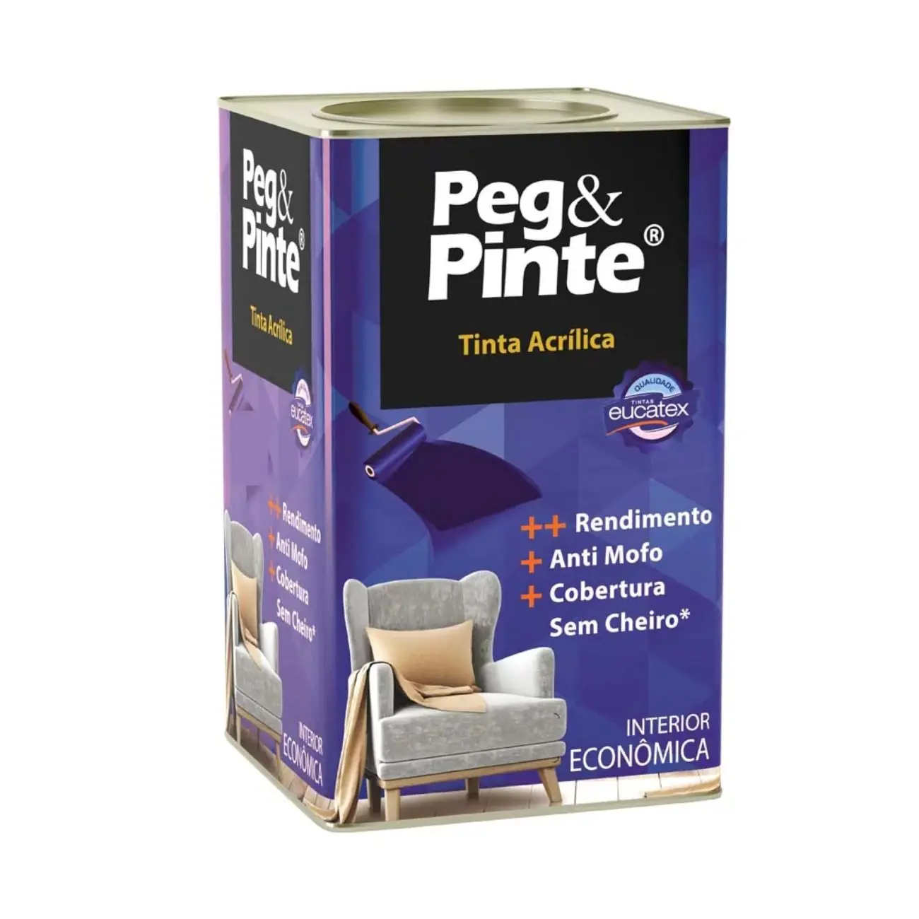 Tinta Acrí Peg &pinte 18 Litros Chromium