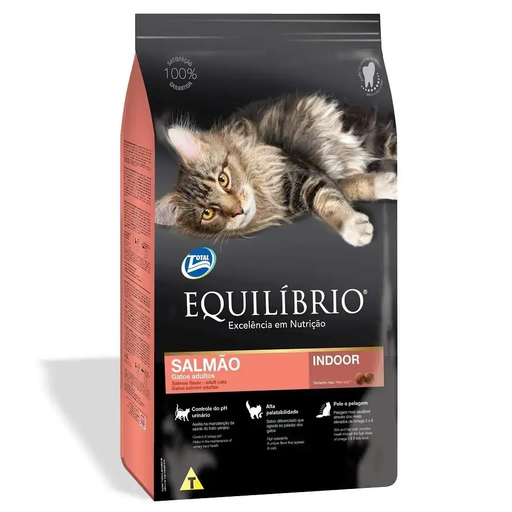 Ração Equilíbrio Para Gatos Adultos Sabor Salmão 1,5kg