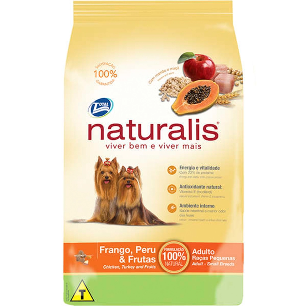 Ração Total Naturalis Frango, Peru E Frutas Para Cães