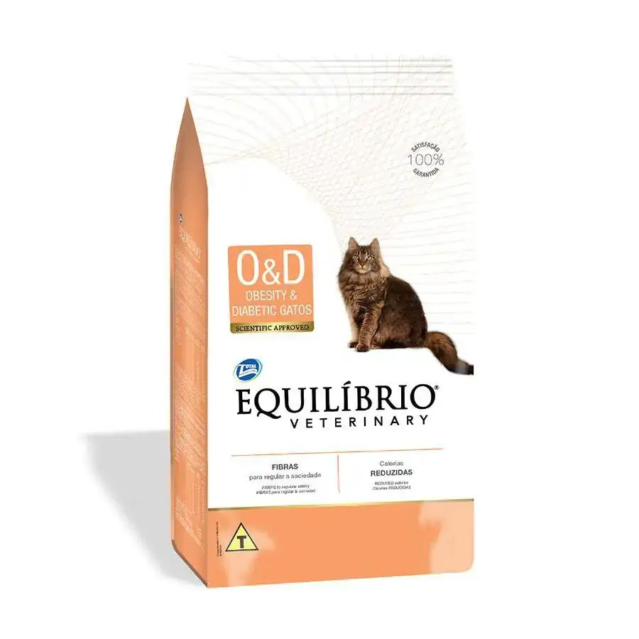 Ração Equilíbrio Veterinary Obesity Diabetic Para Gatos Adultos