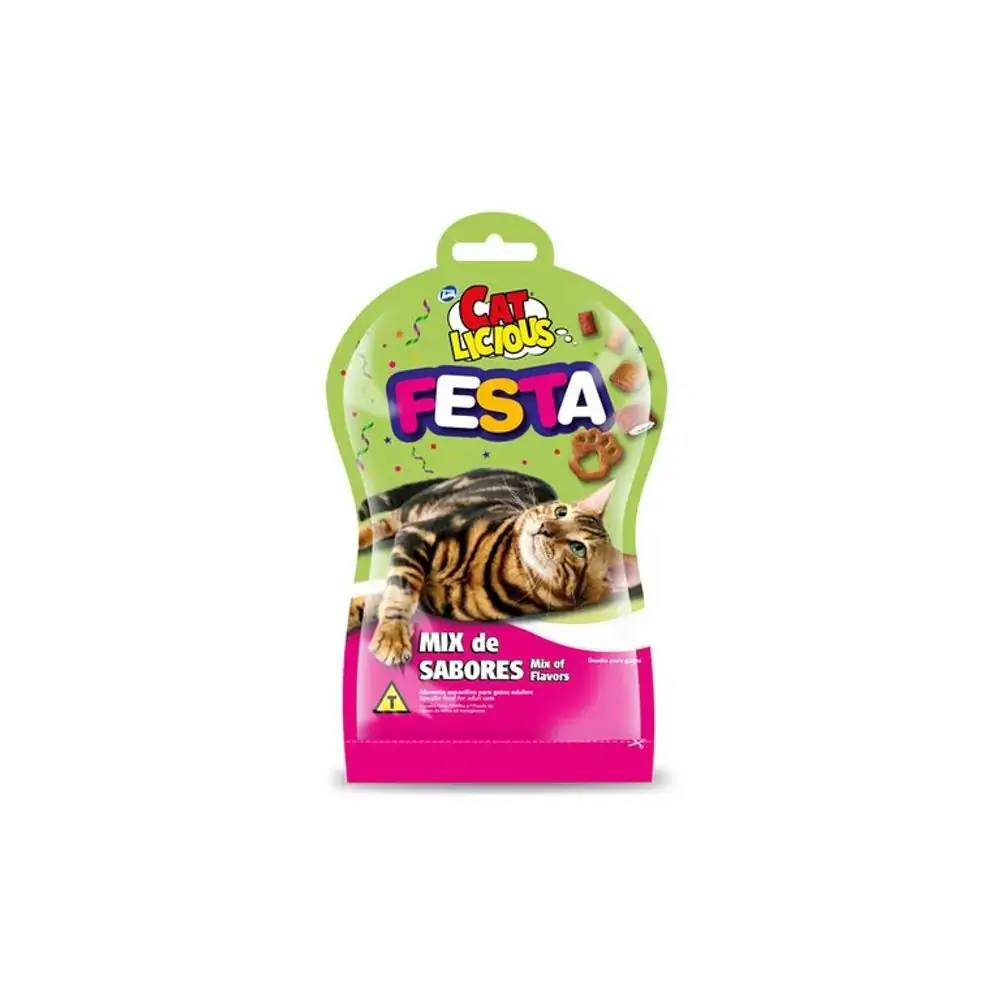 Petisco Total Cat Licious Festa Mix De Sabores 40gr
