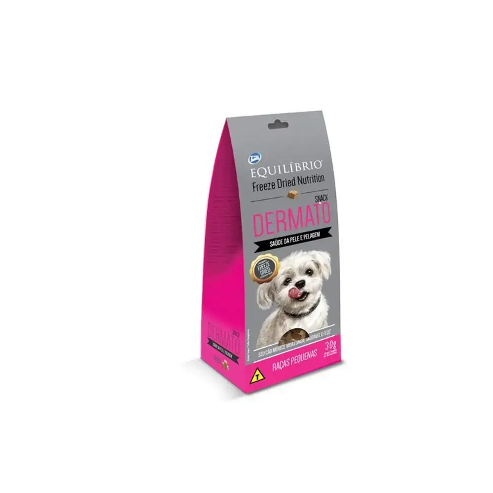 Petisco Equilíbrio Freeze Dried Nutrion Dermato Para Cães Adultos De Raças Pequenas 30g