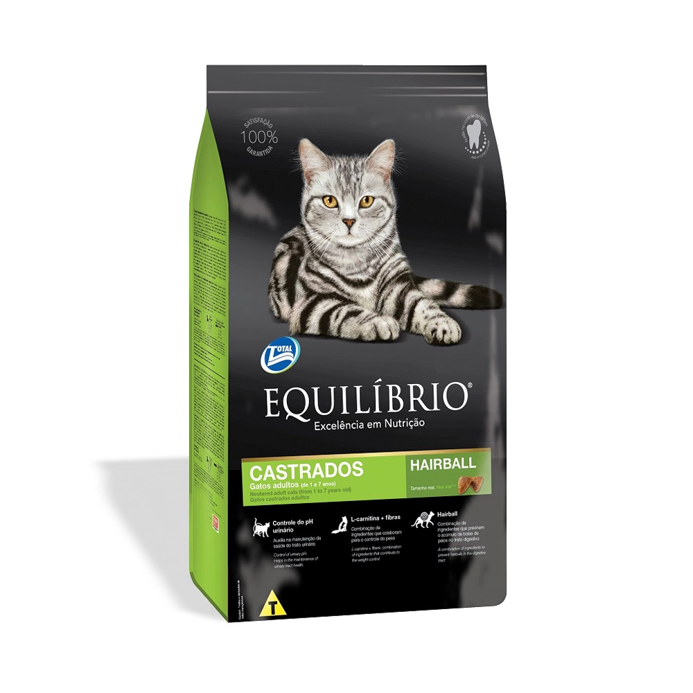 Ração Equilíbrio Gatos Adultos Castrados 1,5kg