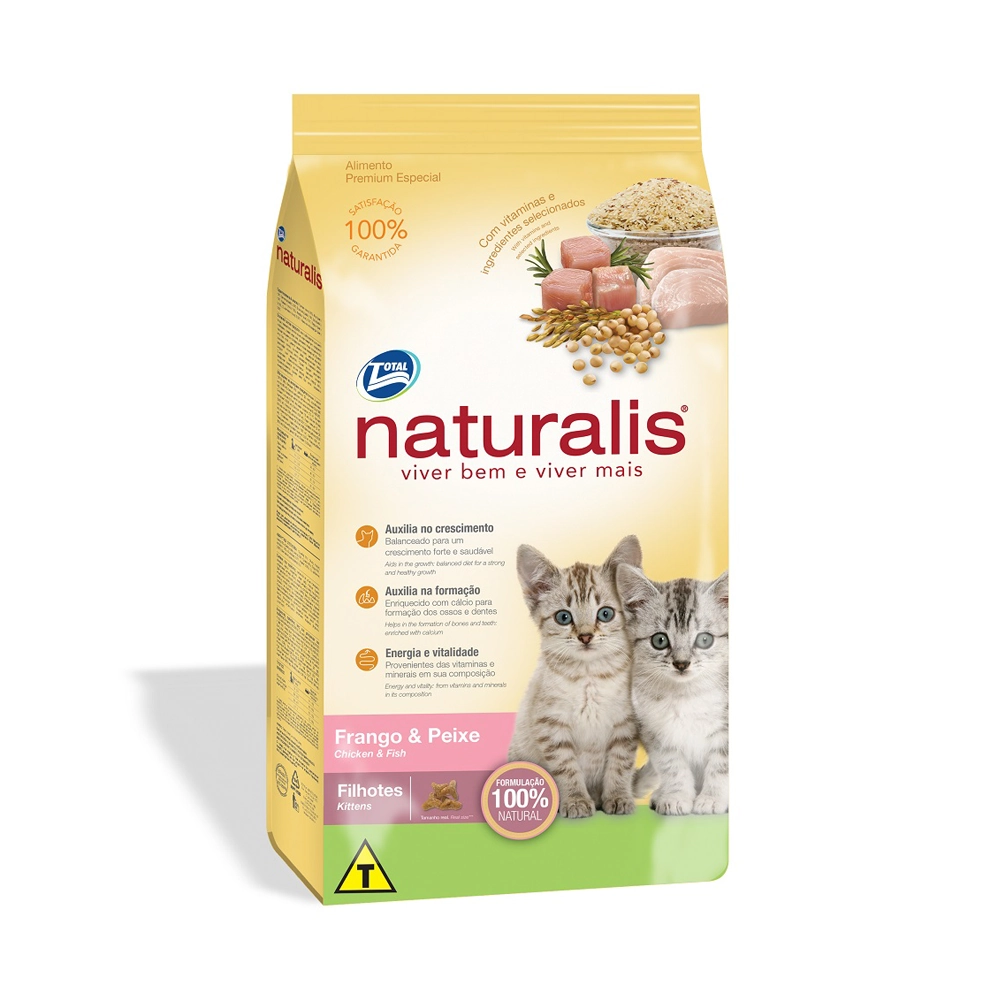 Ração Naturalis Gatos Filhotes Frango e Peixe 1kg