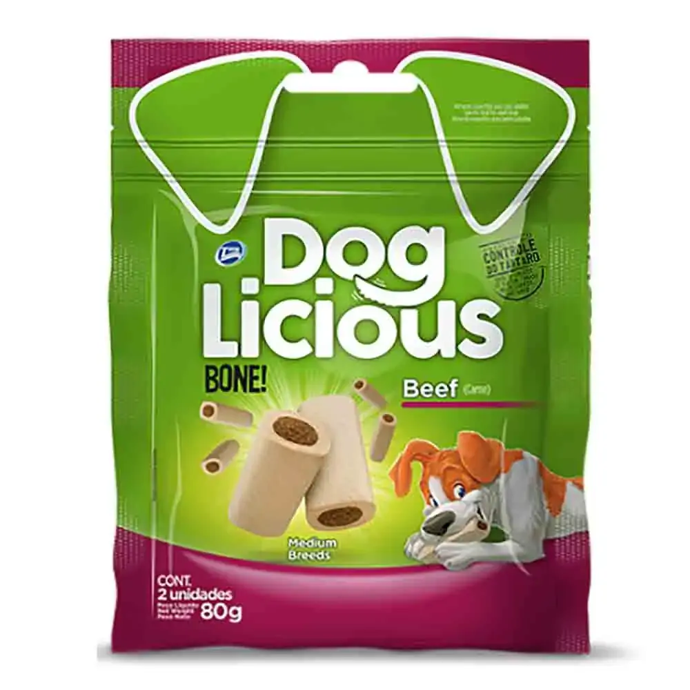 Bifinho Total Dog Licious Bone Beef Medio 80g Un