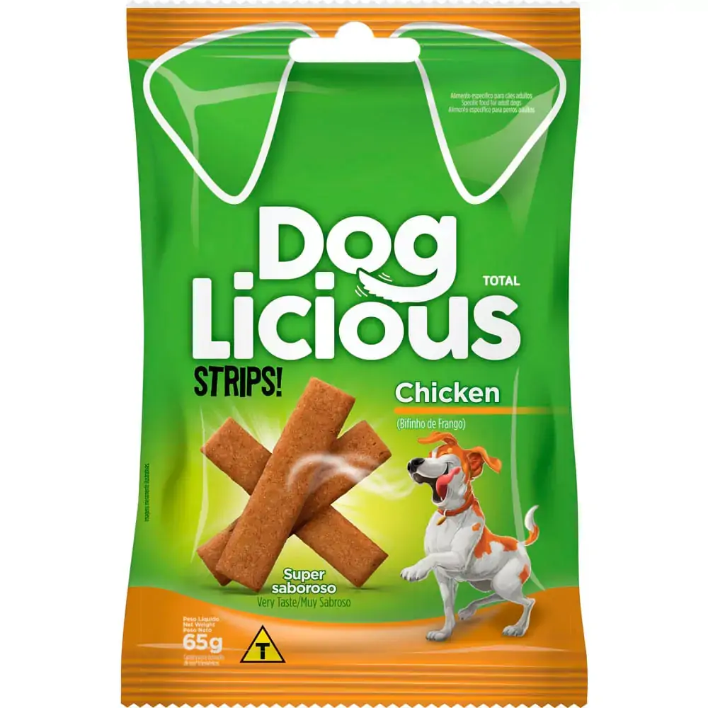 Petisco DogLicious Strips Chicken 65g
