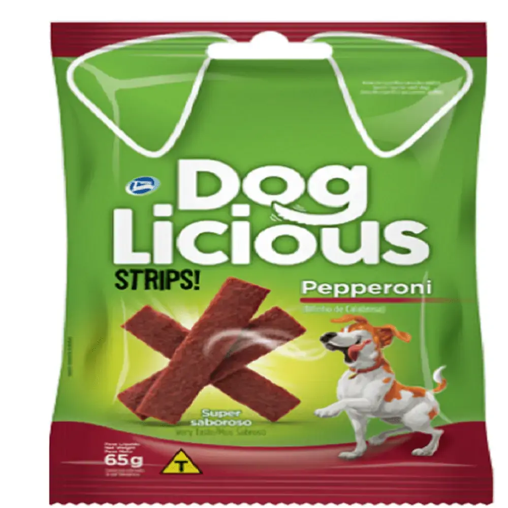 Dog Licious Strip Pper Calabresa 65g Fl