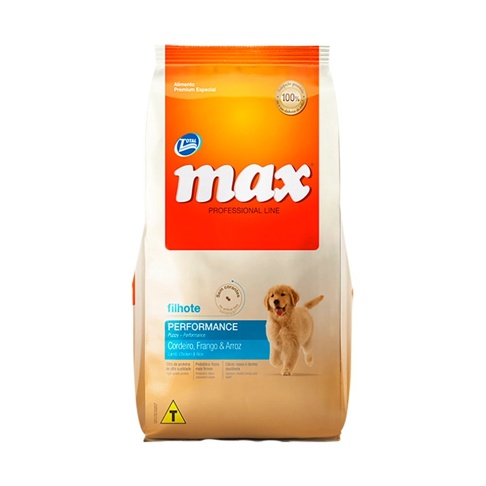Ração Max Cães Filhotes Cordeiro, Frango e Arroz 2kg