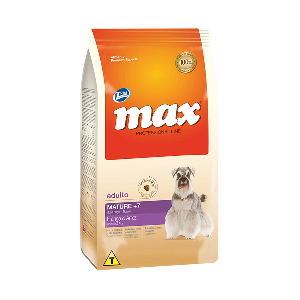 Ração Max Cães Mature 7+ Frango e Arroz 15kg