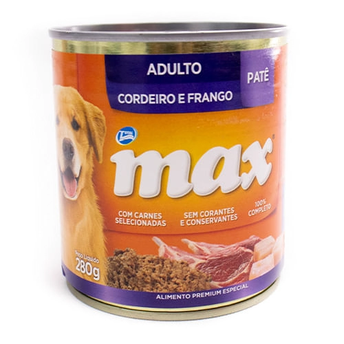 Alimento Úmido Max Cães Adultos Patê Cordeiro e Frango 280g 280g
