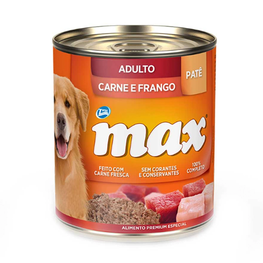 Alimento Úmido Max Cães Adultos Patê Carne e Frango 280g 280g