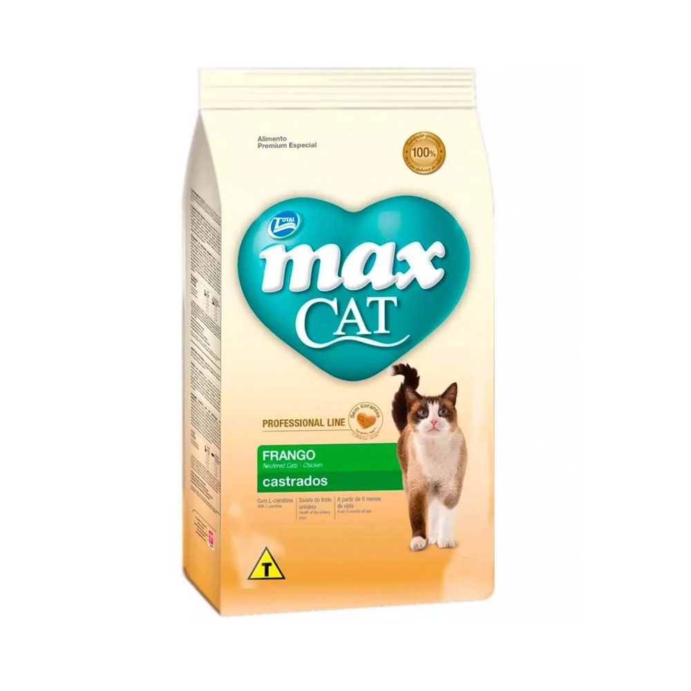 Ração Max Cat Profissional Line Castrados Frango 10,1kg