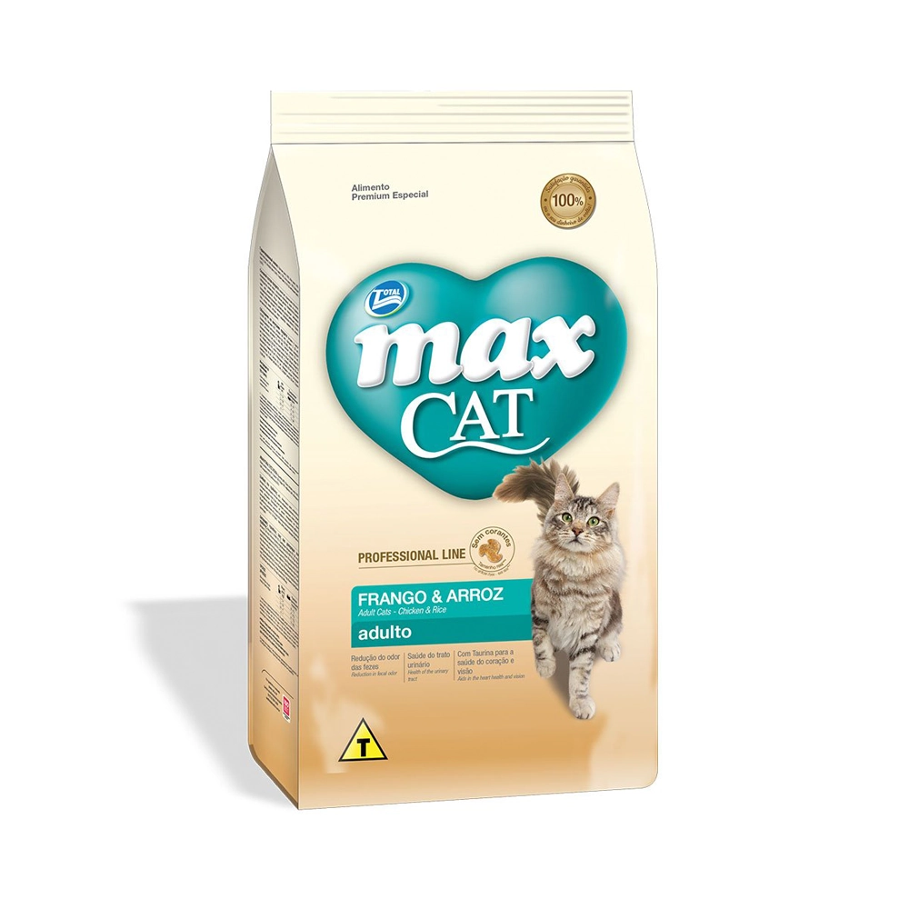 Ração Total Max Cat Line Frango E Arroz Para Gatos Adultos 20 Kg