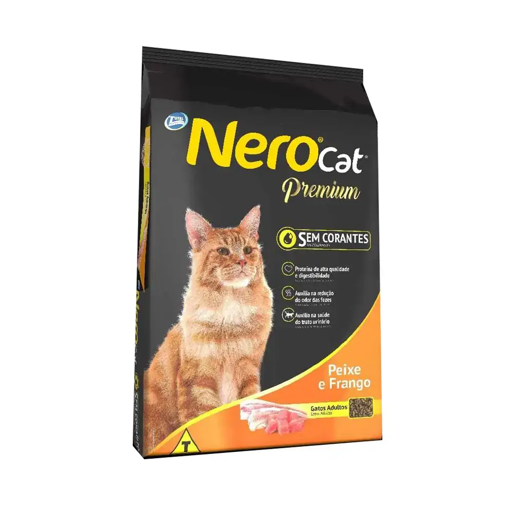 Racao Nero Cat Prem.peixe Frango Ad101k Sc/101 Kg